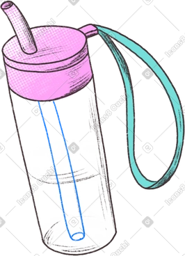 Water bottle for sports PNG, SVG