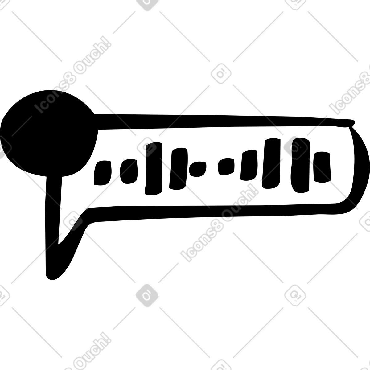 Ilustração de Microphone voice message icon for audio recording and playback interface em no estilo Line para baixar em PNG, SVG