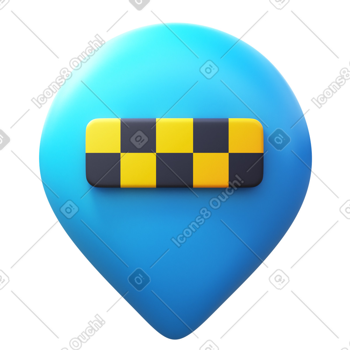 Иллюстрация Taxi location в стиле 3D Fluency — скачать в форматах PNG, SVG