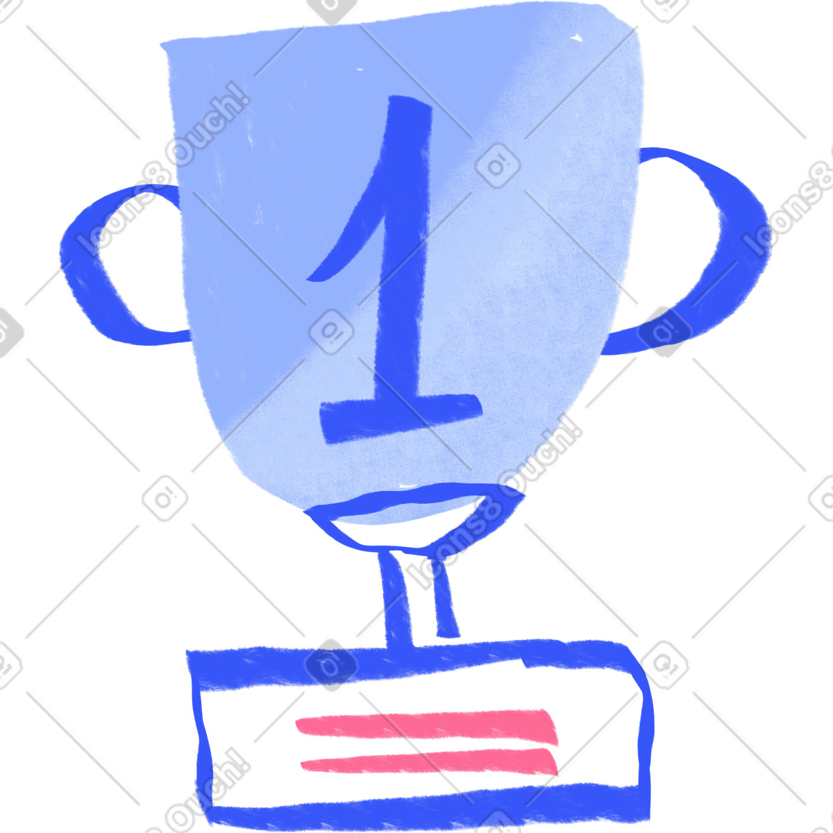 下载 Quirky 风格的 Cup for number one place 插画，支持 PNG、SVG 格式