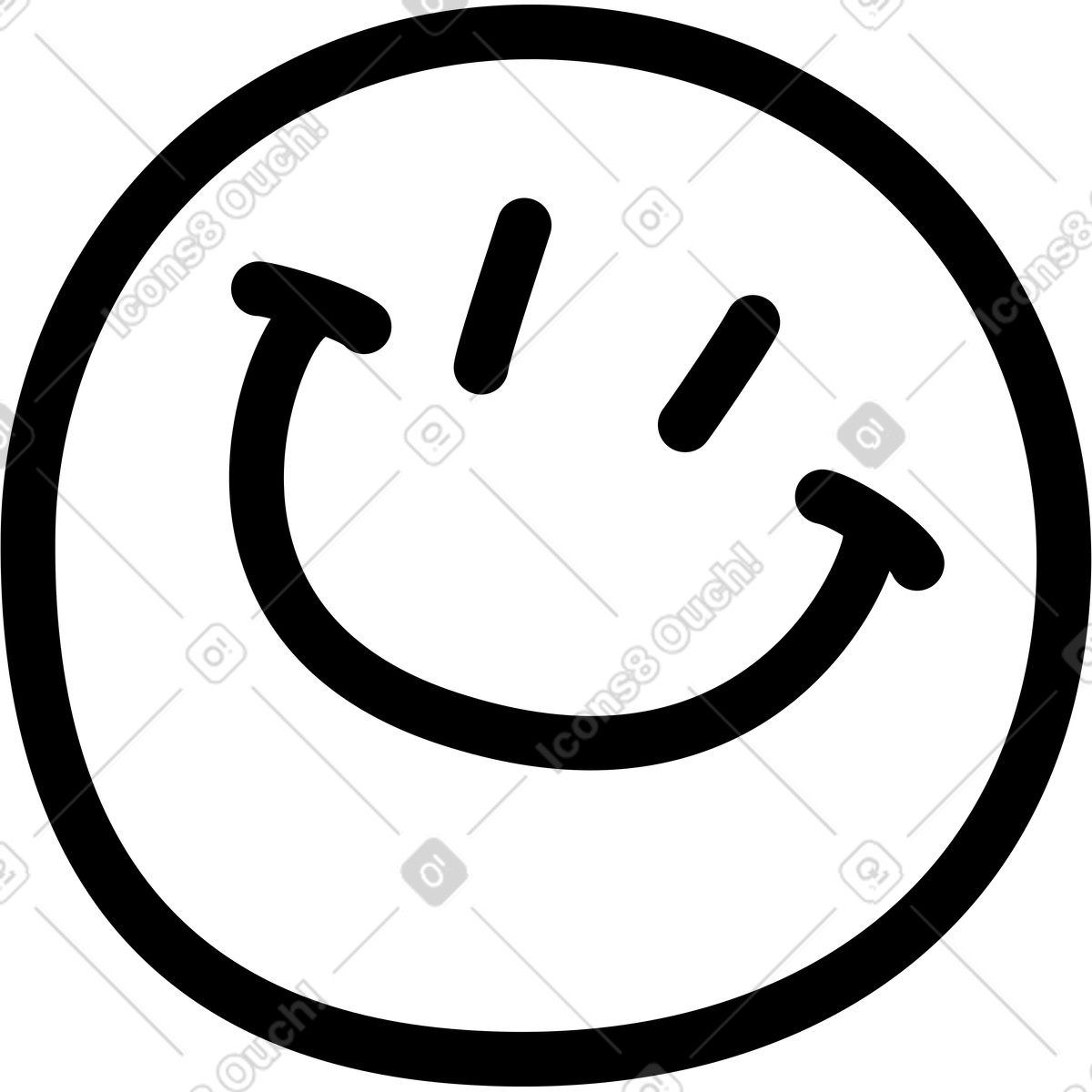 Ilustração de Sorriso em no estilo Rocky para baixar em PNG, SVG