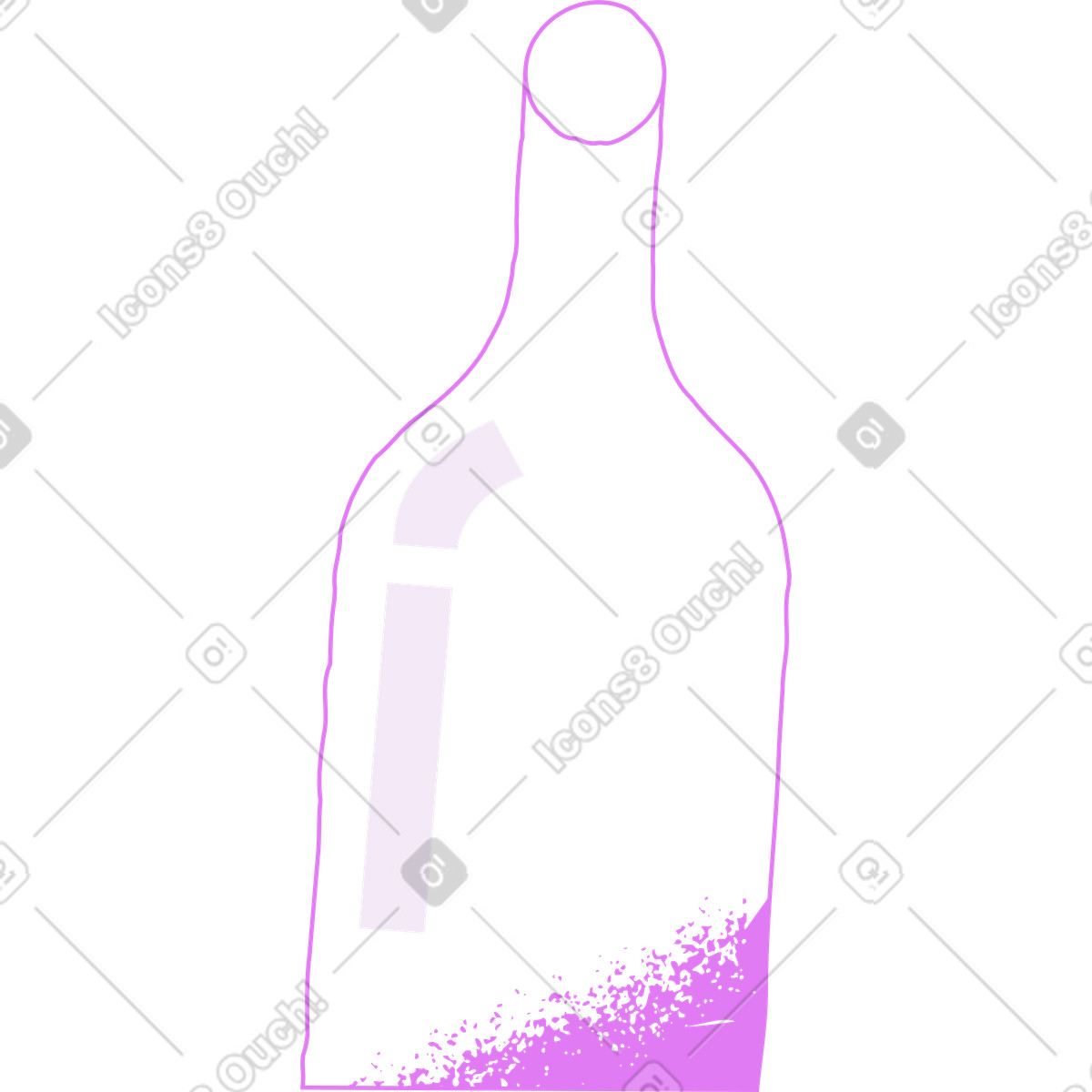 Ilustração de Garrafa em no estilo Conifer para baixar em PNG, SVG
