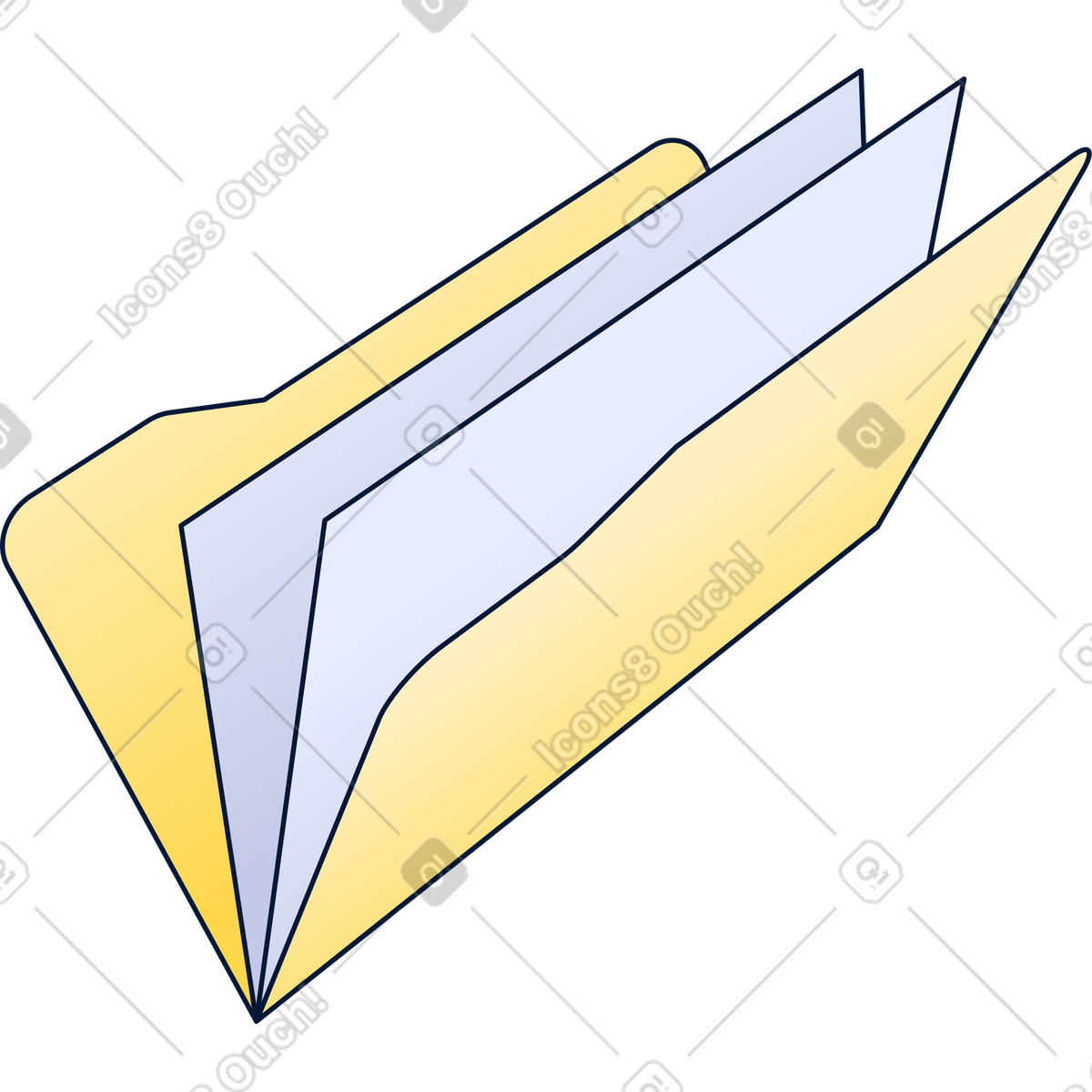 Folder illustration in Neat style download in PNG, SVG