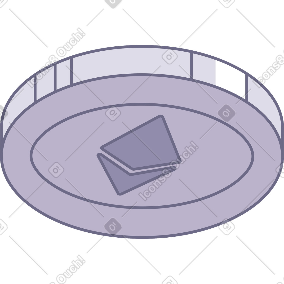Illustration Pièce ethereum dans le style Modul à télécharger aux formats PNG, SVG