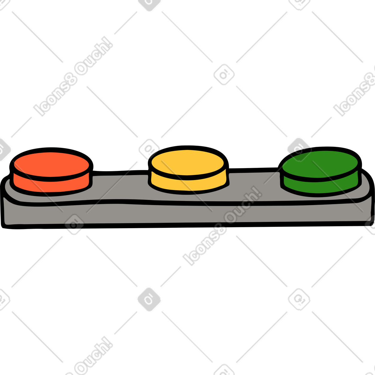 Panel with buttons illustration in Comic style download in PNG, SVG