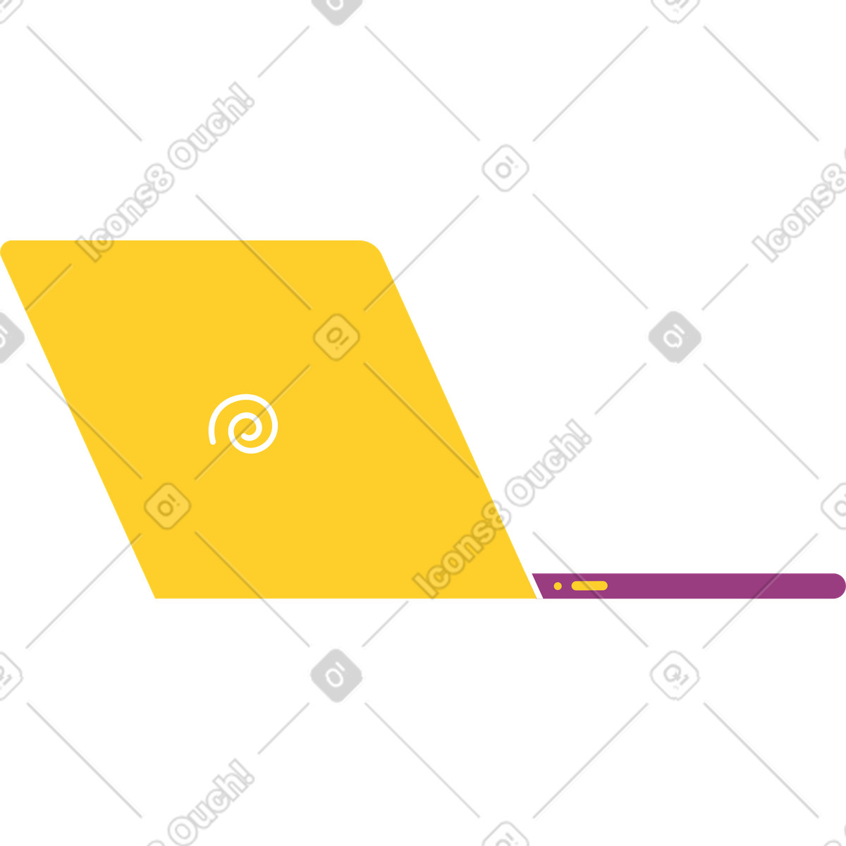 Ilustración Computadora portátil en estilo Sammy a descargar en PNG y SVG
