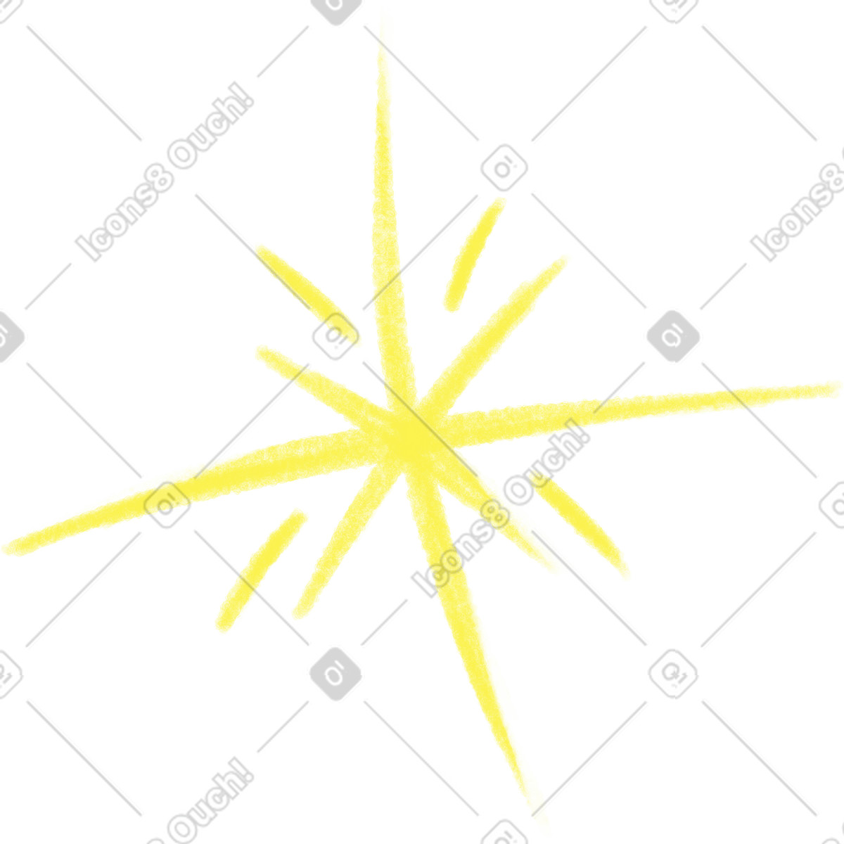 Illustration Yellow texture star dans le style Doodle à télécharger aux formats PNG, SVG