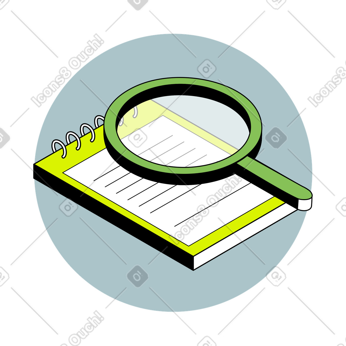 Isometrisches symbol für die informationssuche-Illustration im Isometric-Stil als Download in PNG, SVG