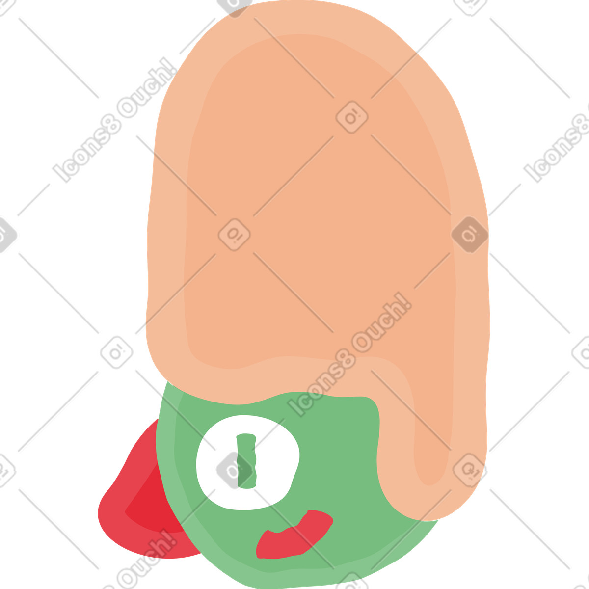 Ilustração de Cabeça em no estilo Stripy para baixar em PNG, SVG