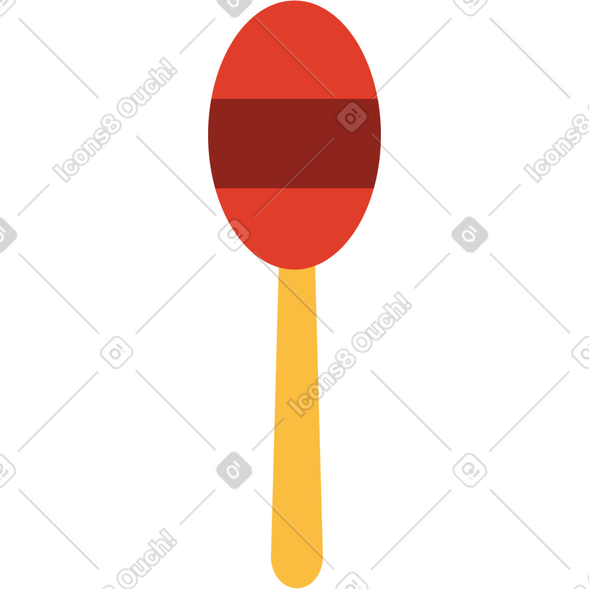 Maracas illustration in Burgundy style download in PNG, SVG