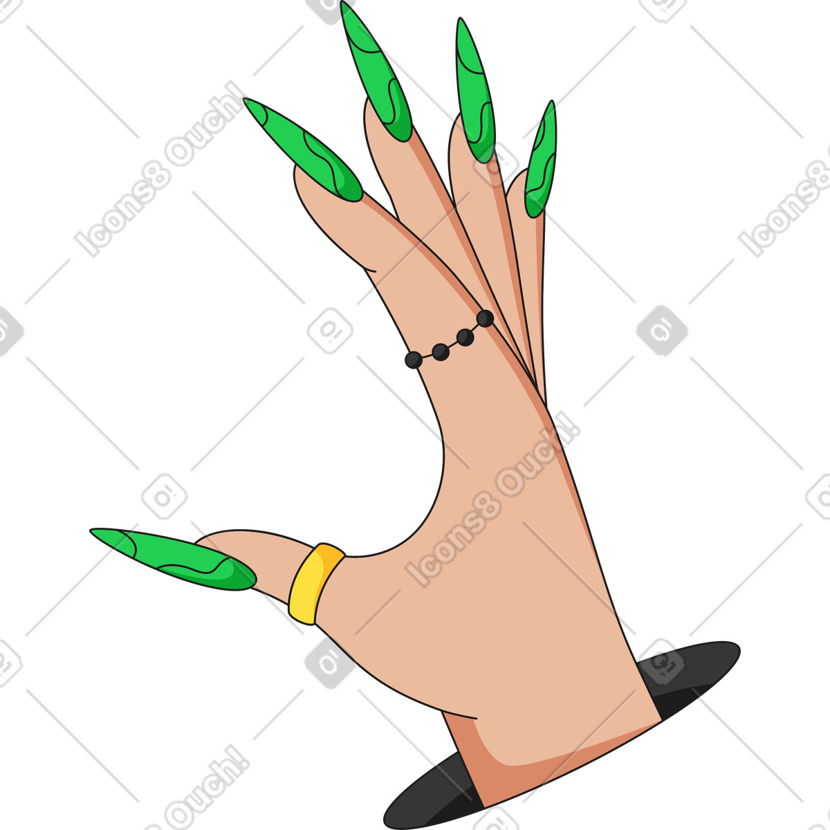 Händchen halten-Illustration im Moji-Stil als Download in PNG, SVG