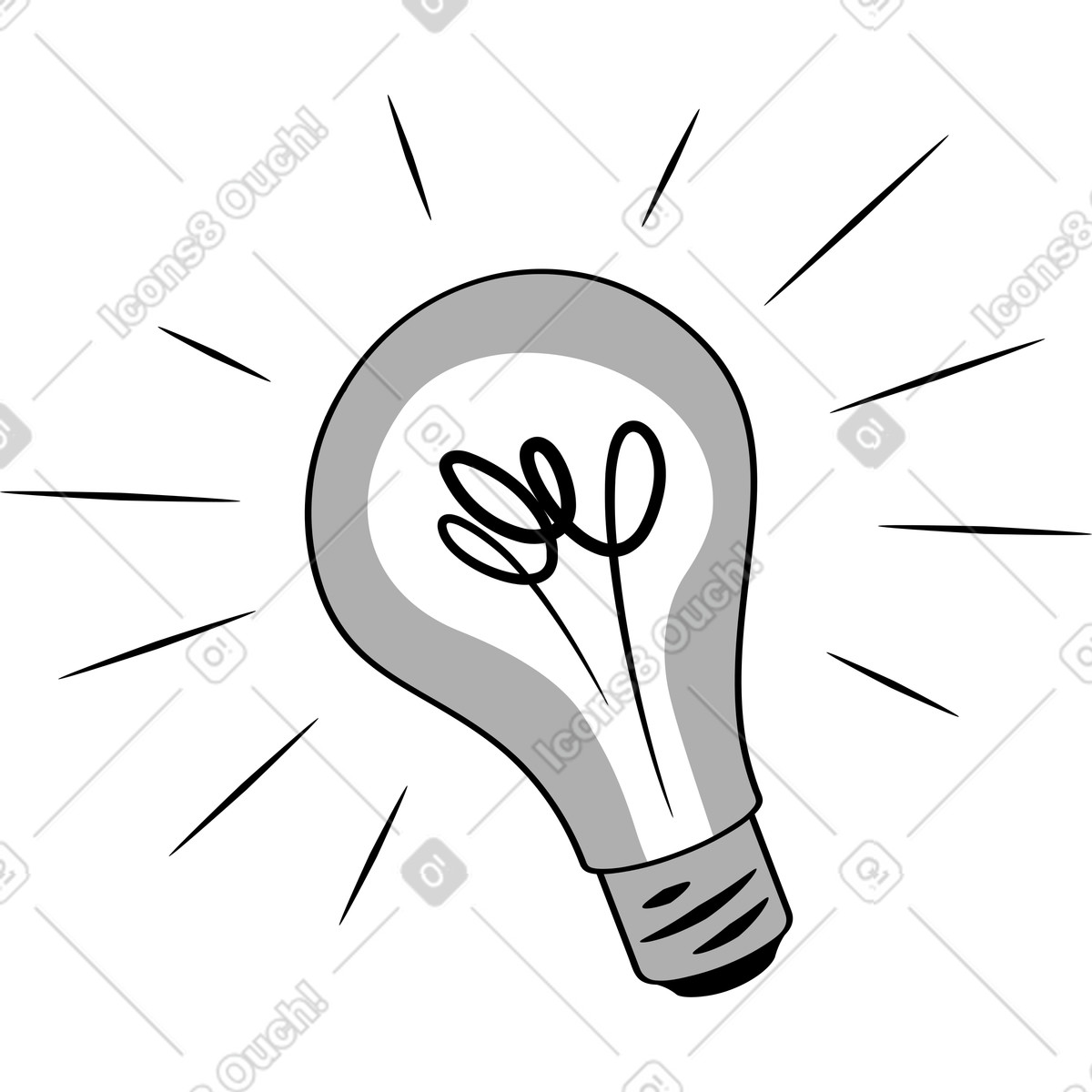 Illustration Lampe dans le style Looney à télécharger aux formats PNG, SVG