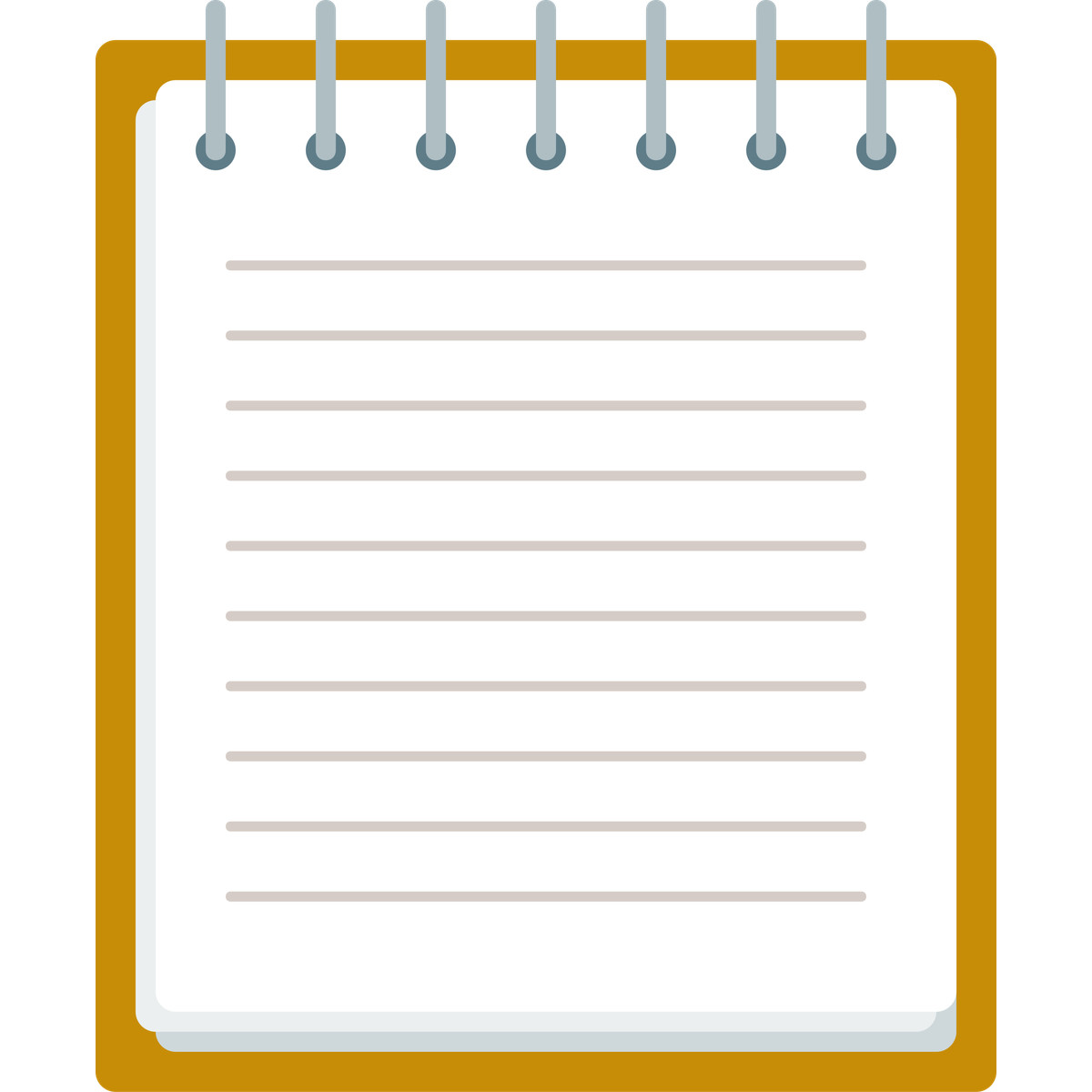 Notepad illustration in Fogg style download in PNG, SVG