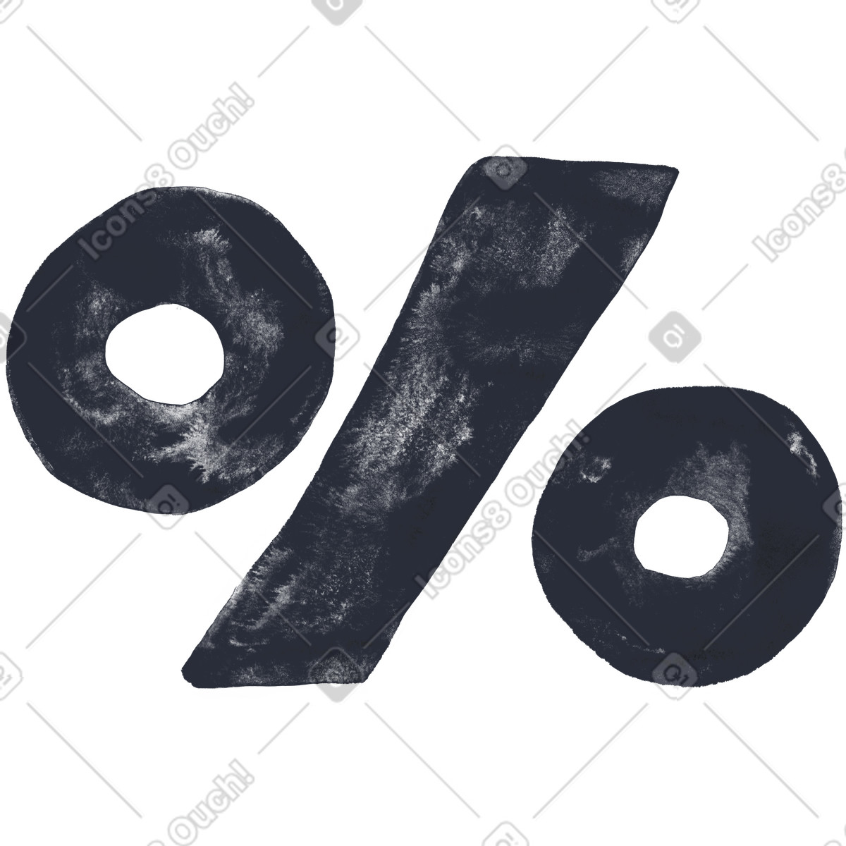 Per cento illustrazione in stile Inky scarica in PNG, SVG