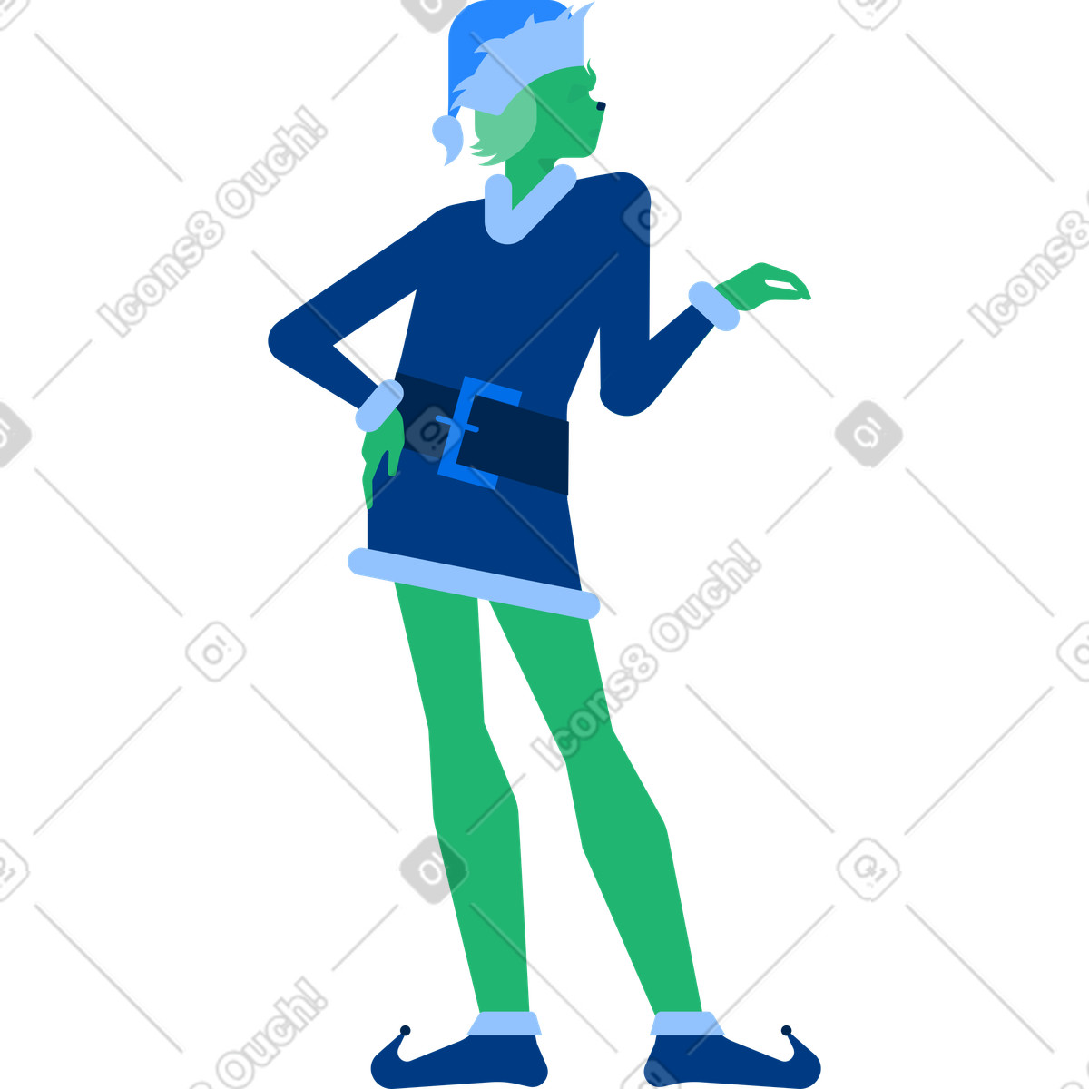 Ilustración Christmas character en estilo Urban a descargar en PNG y SVG