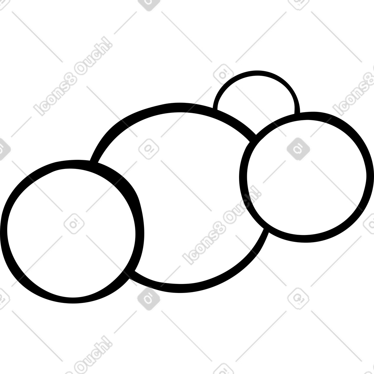 Group of circles illustration in Journal style download in PNG, SVG