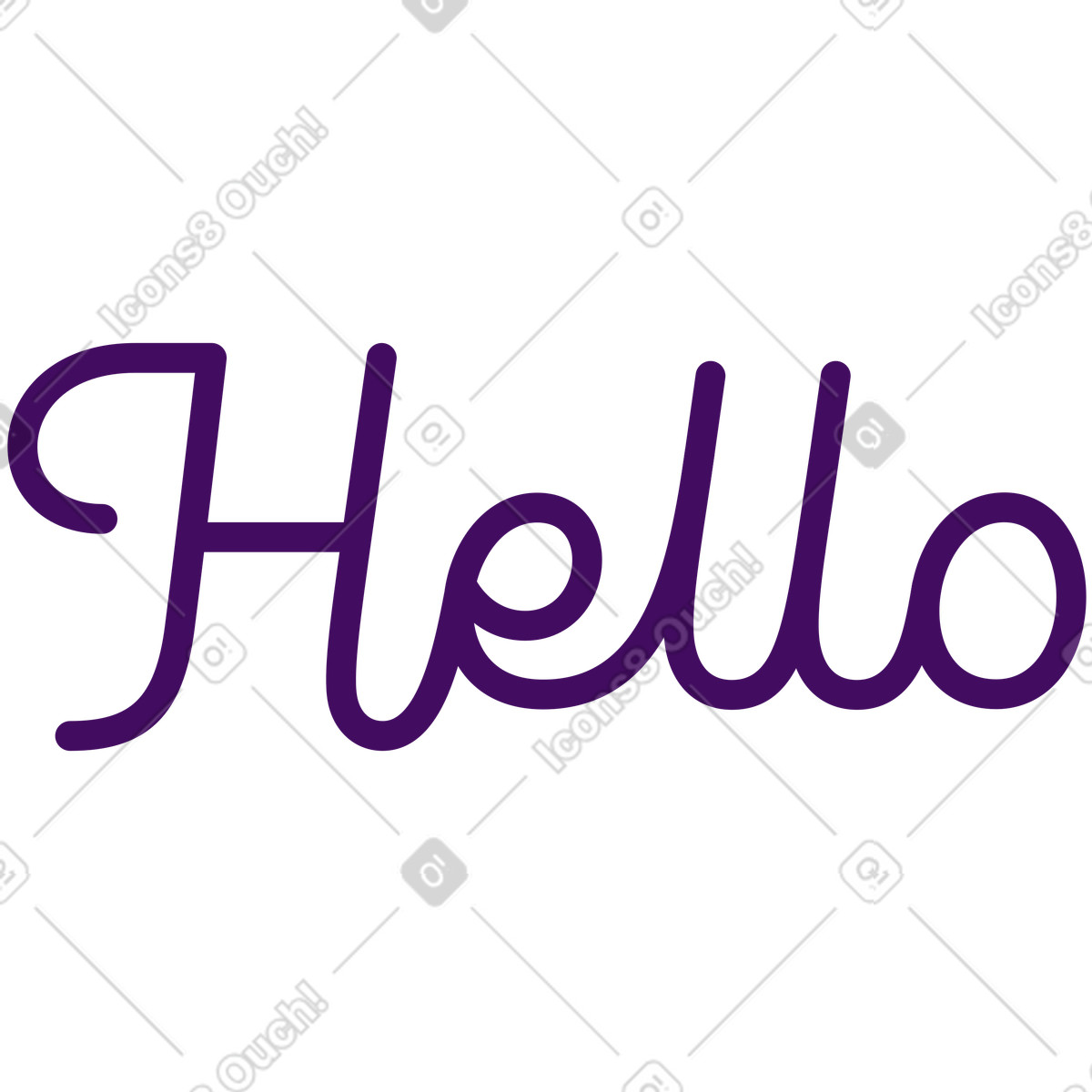 Ilustração de Letras olá texto em no estilo Simplistic para baixar em PNG, SVG